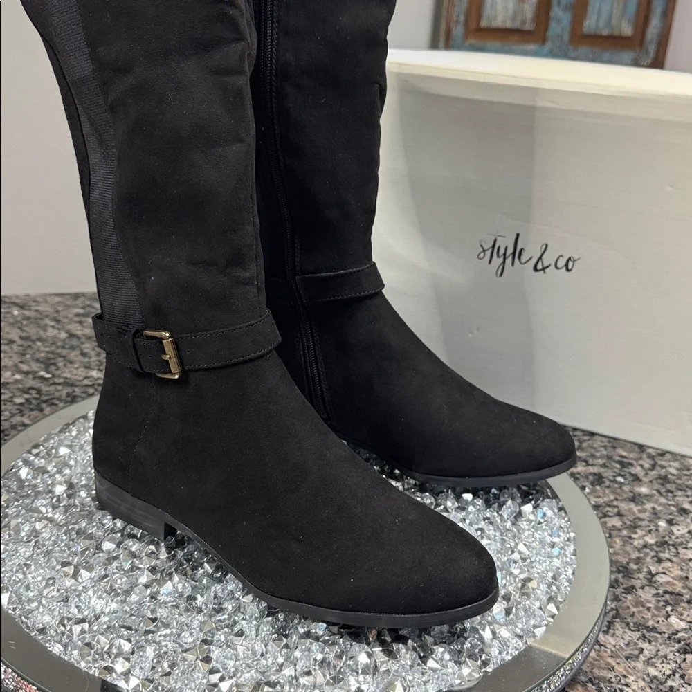 Style & Co. Kimball Black riding Boots NEW 7.5